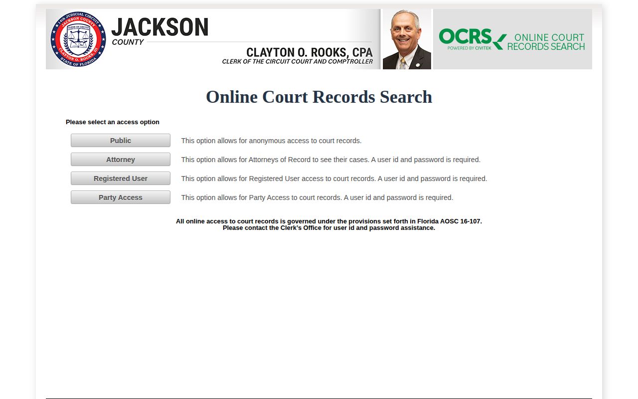 Jackson County court record access for released inmates